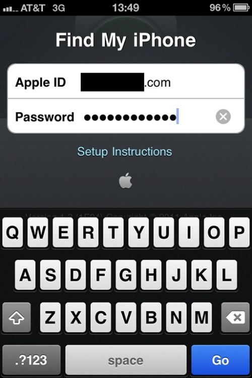 Sign in with your Apple ID and tap GO.