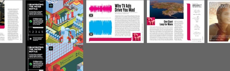 Navigate articles using top right menu button.
