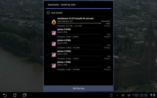Tap the Sort By button.