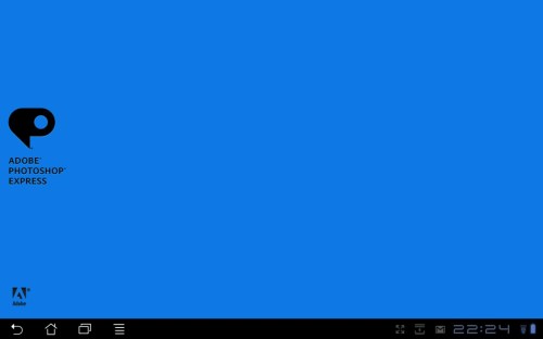 Photoshop Express splash screen.