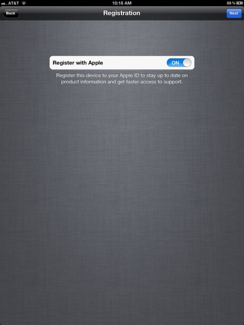 Register device with Apple.