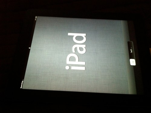 New iPad "splash" screen.