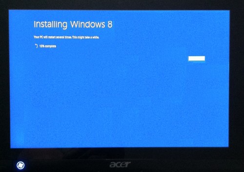 Installing Windows 8.