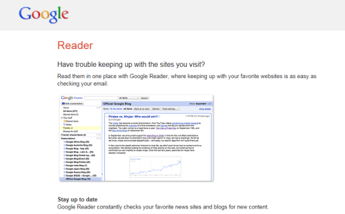 Google Reader - No Mas.